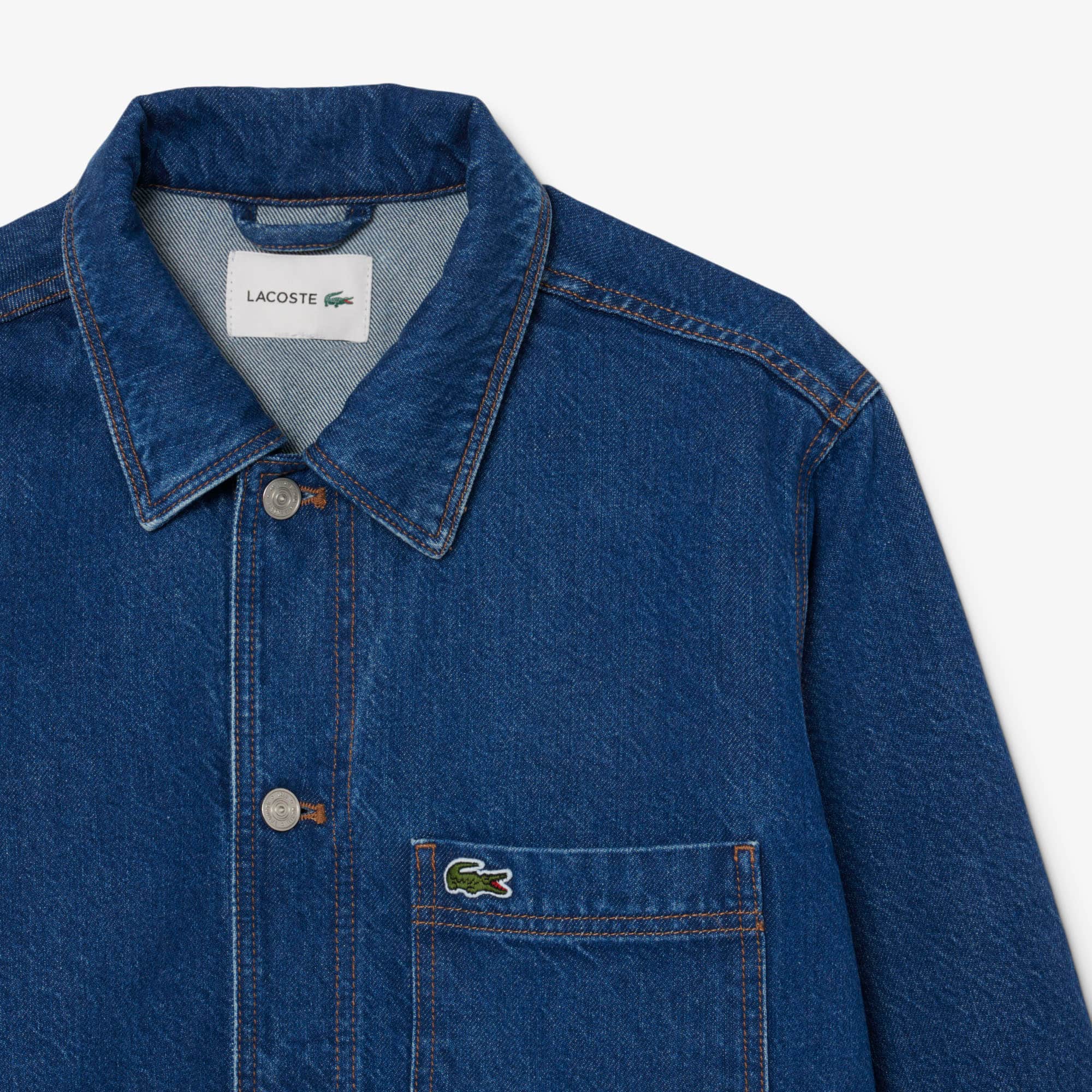 Men's Heavy Cotton Denim Overshirt - Button Down Shirts - New In