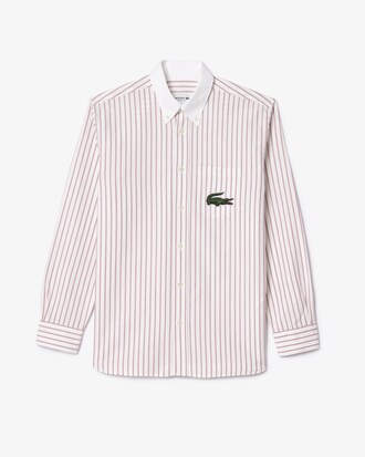 Camisa Oxford de corte relajado a rayas