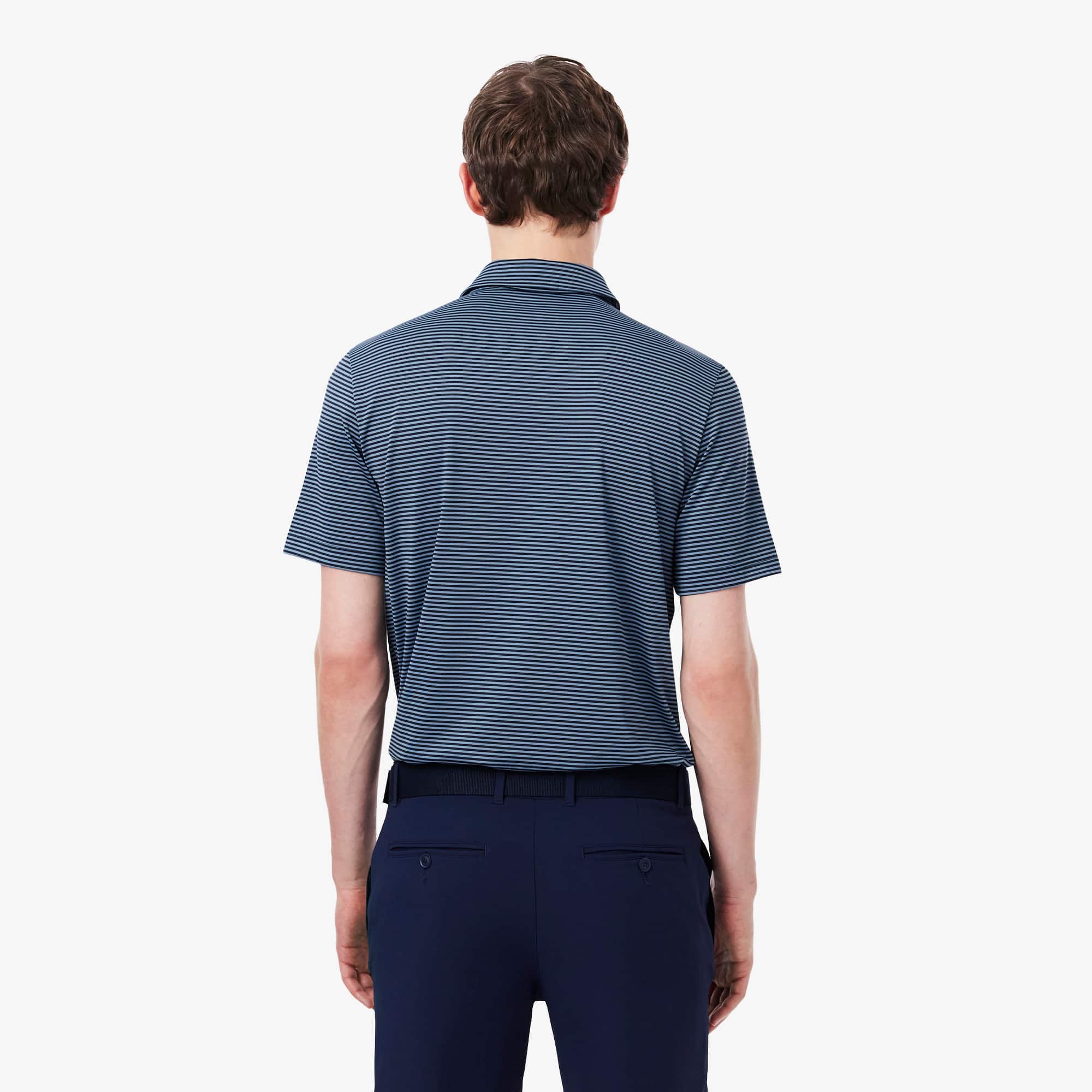 Ultra Dry Striped Golf Polo Shirt