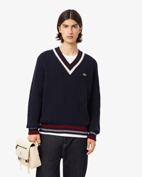 Men's Tennis Style Wool Sweater