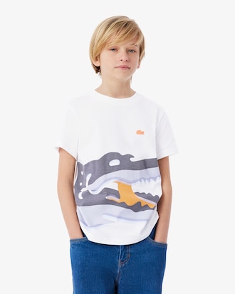 Croc Print Cotton T-Shirt
