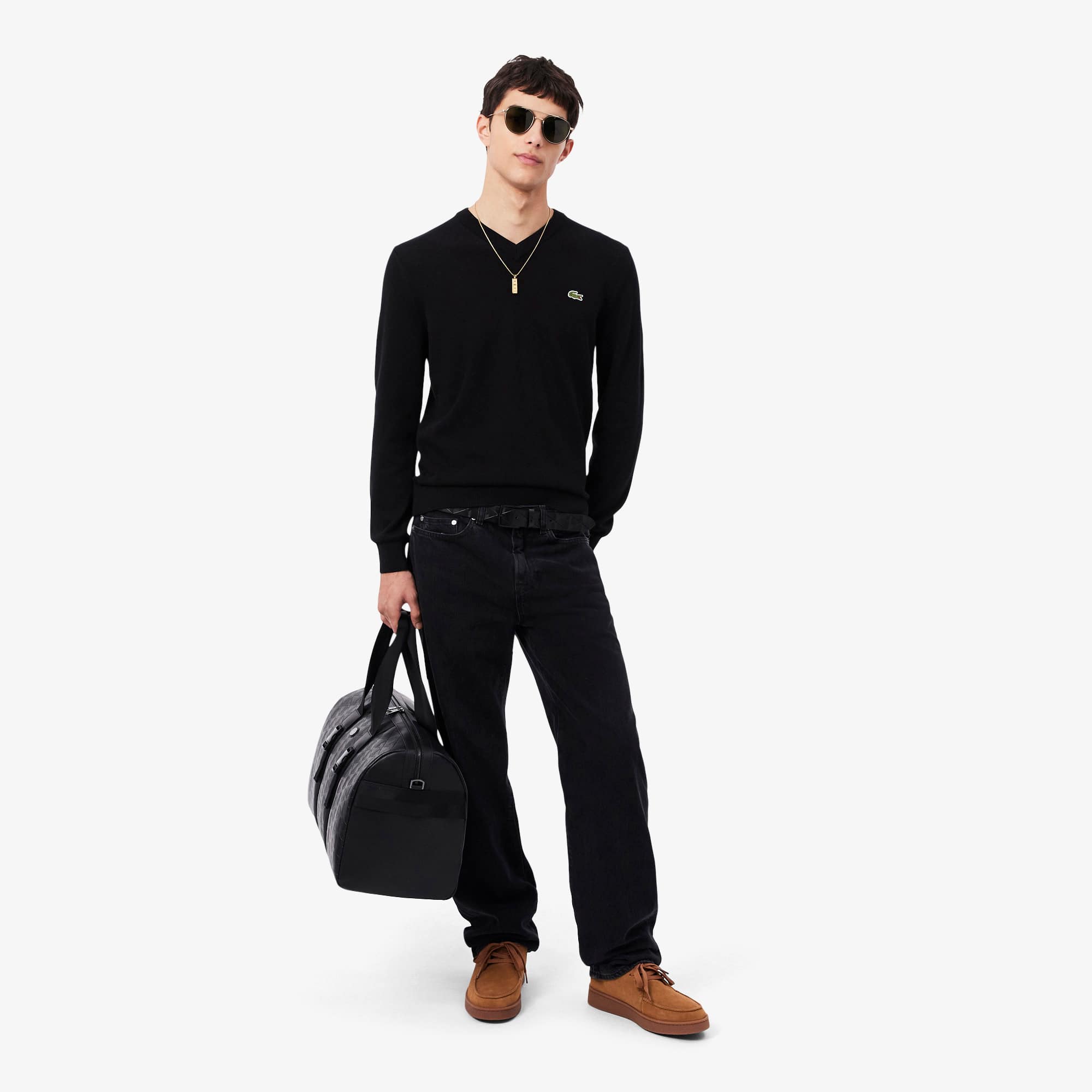 Men's Cotton V-Neck Sweater - Sweaters & Sweatshirts - New In 2026