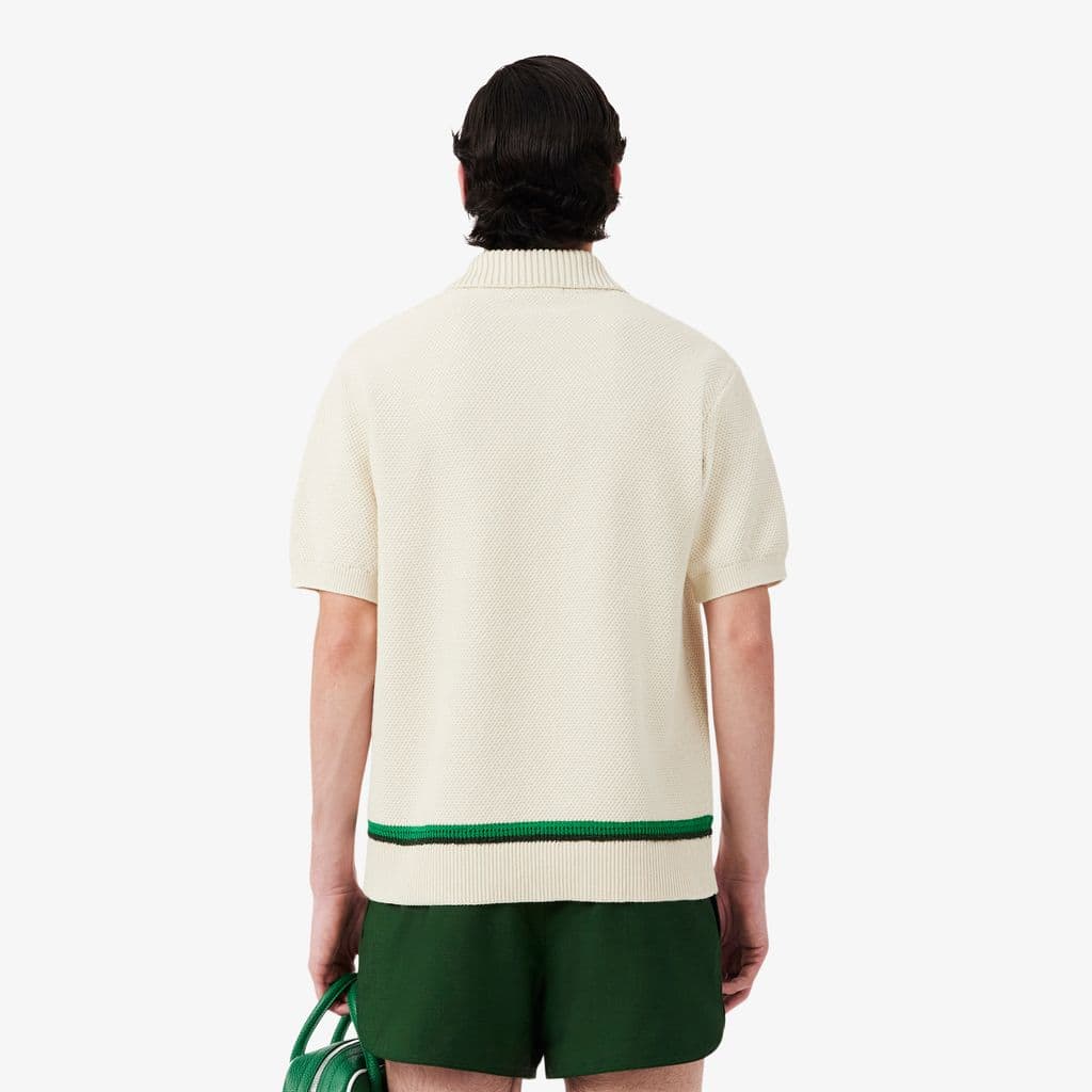 【新品】25ss h beauty&youth cotton polo knit 525 America Dania: Pointelle Polo Pullover