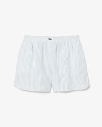 Short De Lino A Rayas Para Mujer