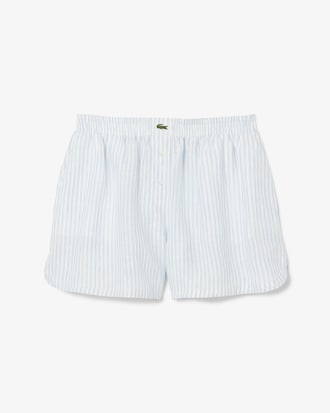 Women's Relaxed Fit Striped Linen Shorts
