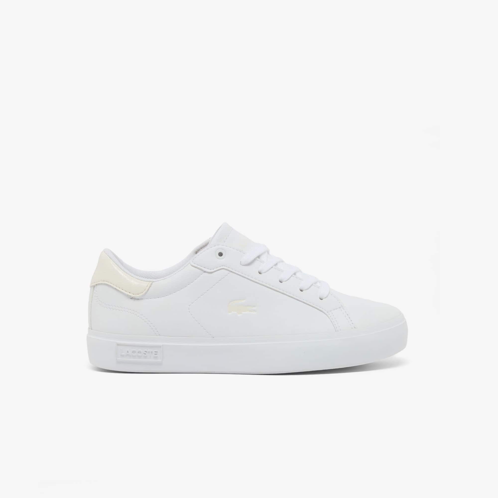 Lacoste Junior's Powercourt Sneakers - 5 In White