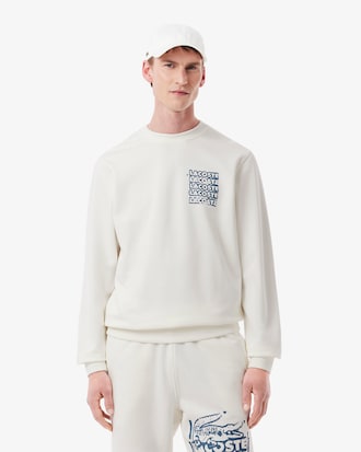 Sudadera para hombre en tejido polar con estampado gr&aacute;fico