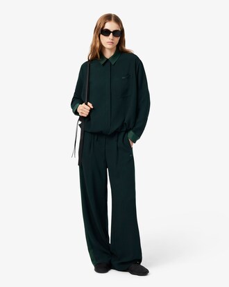 Oversized Satin Accent Shirt