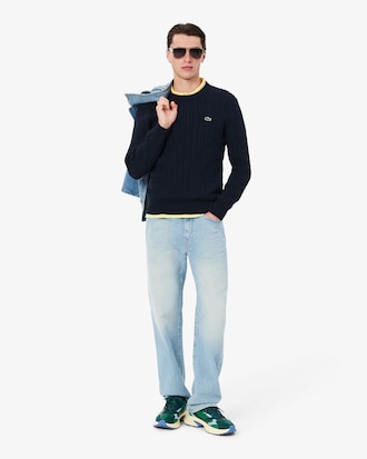 Men's Cable Knit Cotton Sweater