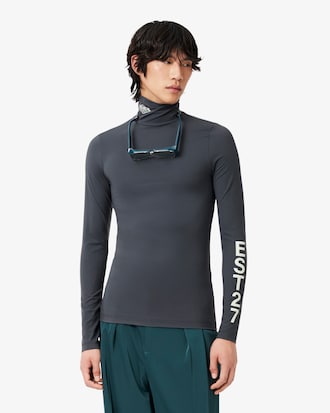 Runway High Neck Printed Stretch T-shirt