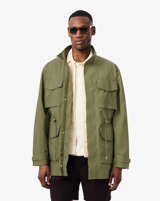 Mid-Length Water-Repellent Windbreaker Jacket
