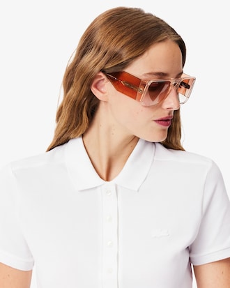 Women's L.12.D Slim Fit Stretch Mini Piqué Polo