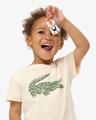 Boys' Crocodile Print Cotton T-Shirt