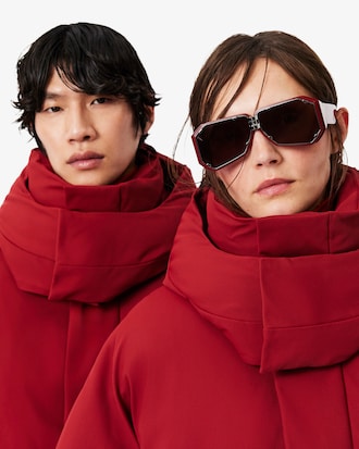 Runway High Neck Hooded Puffed Jacket