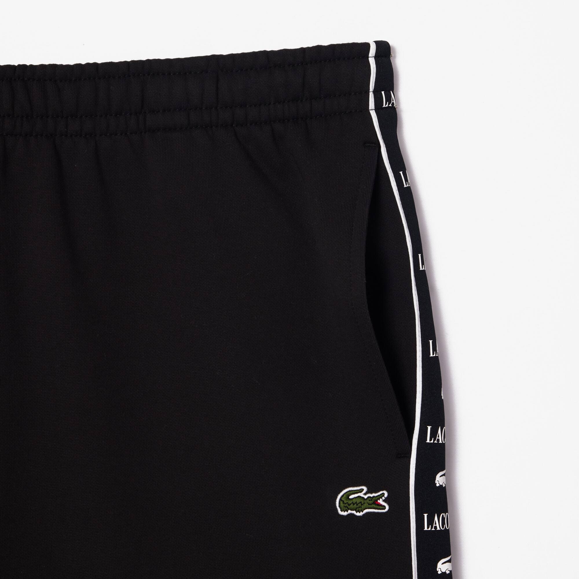 Men's Regular Fit Logo Stripe Fleece Shorts - Shorts & Swim - New