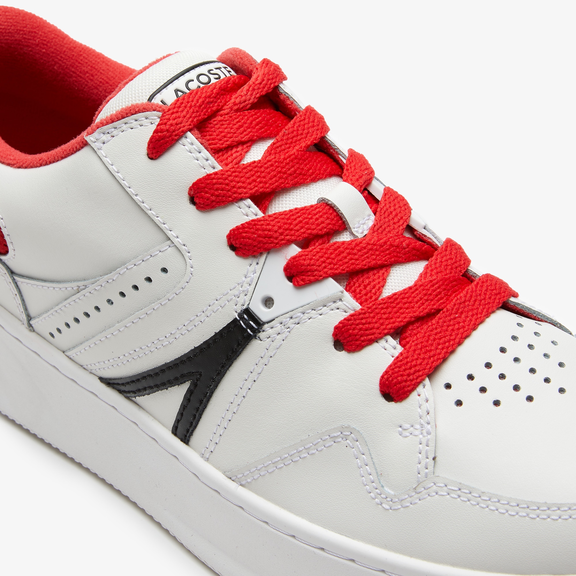 lacoste men's straightset leather trainers