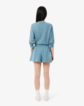 Shorts de tela plisados ​​para mujer