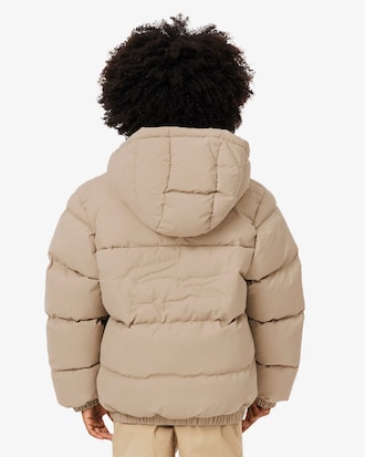 Kids' Embroidered Crocodile Hooded Puffer Jacket