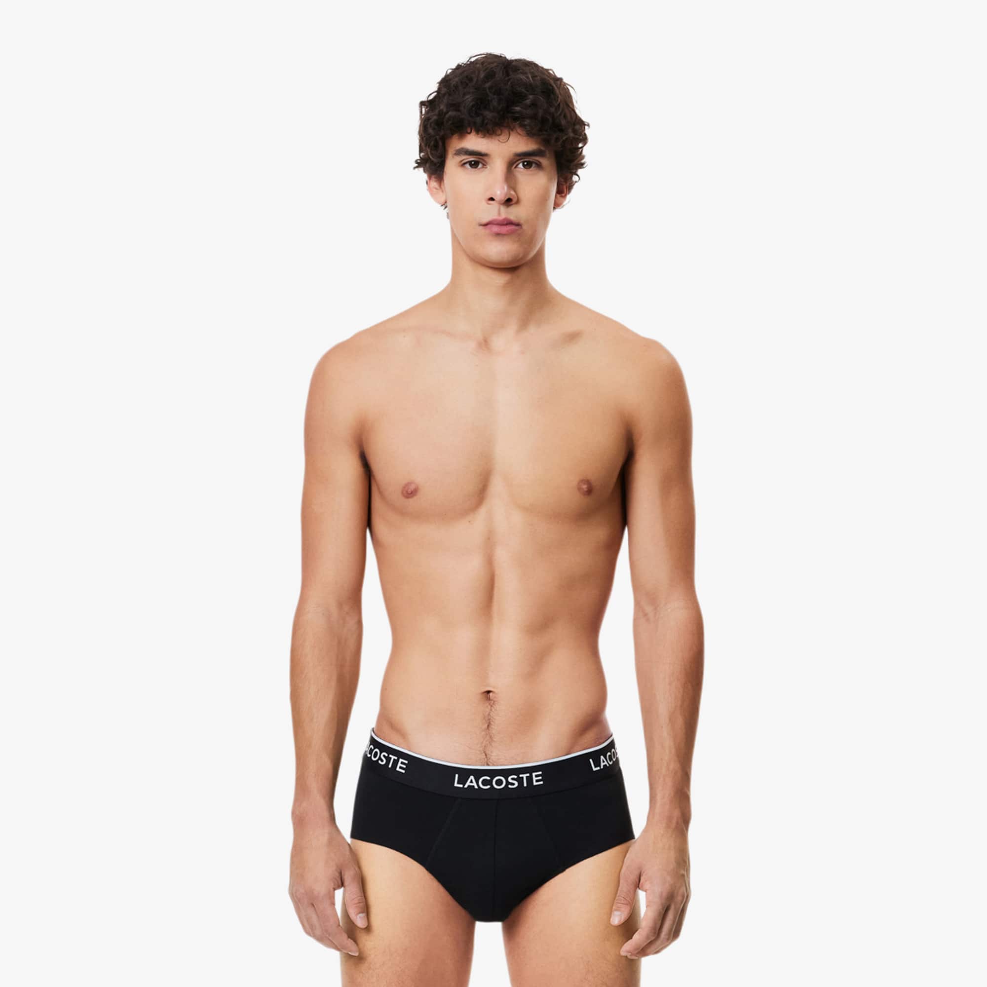 トランクス Lacoste Boxer Briefs Underwear 3-Pack 6H3420-NUA Men's 3-Pack Stretch Cotton Boxer Briefs - Underwear - New