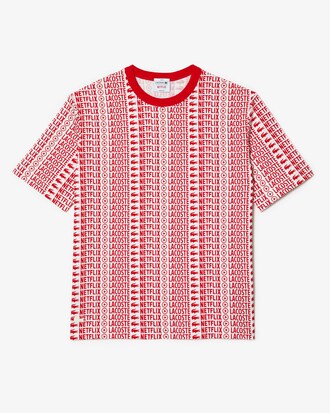 Playera estampada unisex Lacoste x Neflix