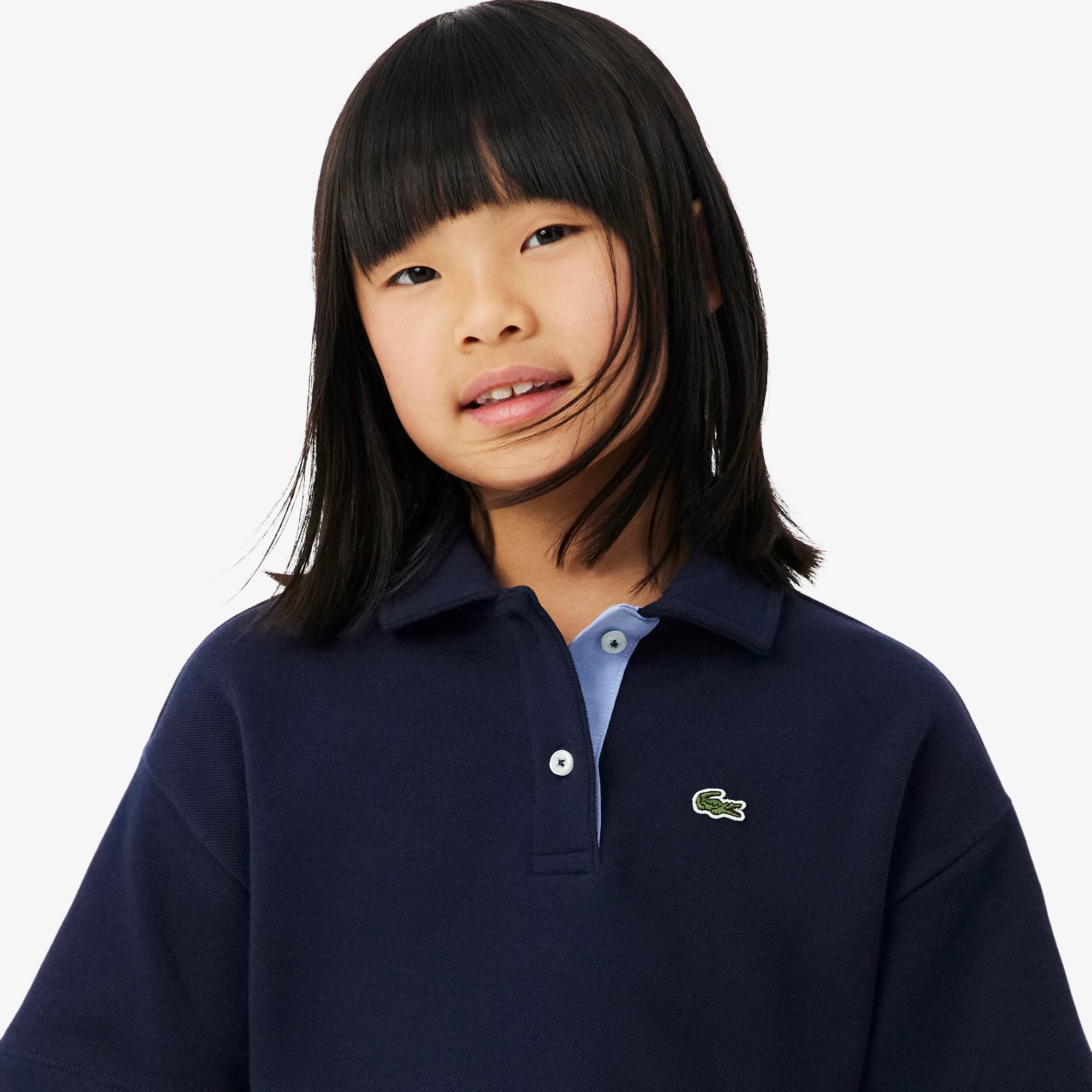 Girls' Oversized Piqué Polo