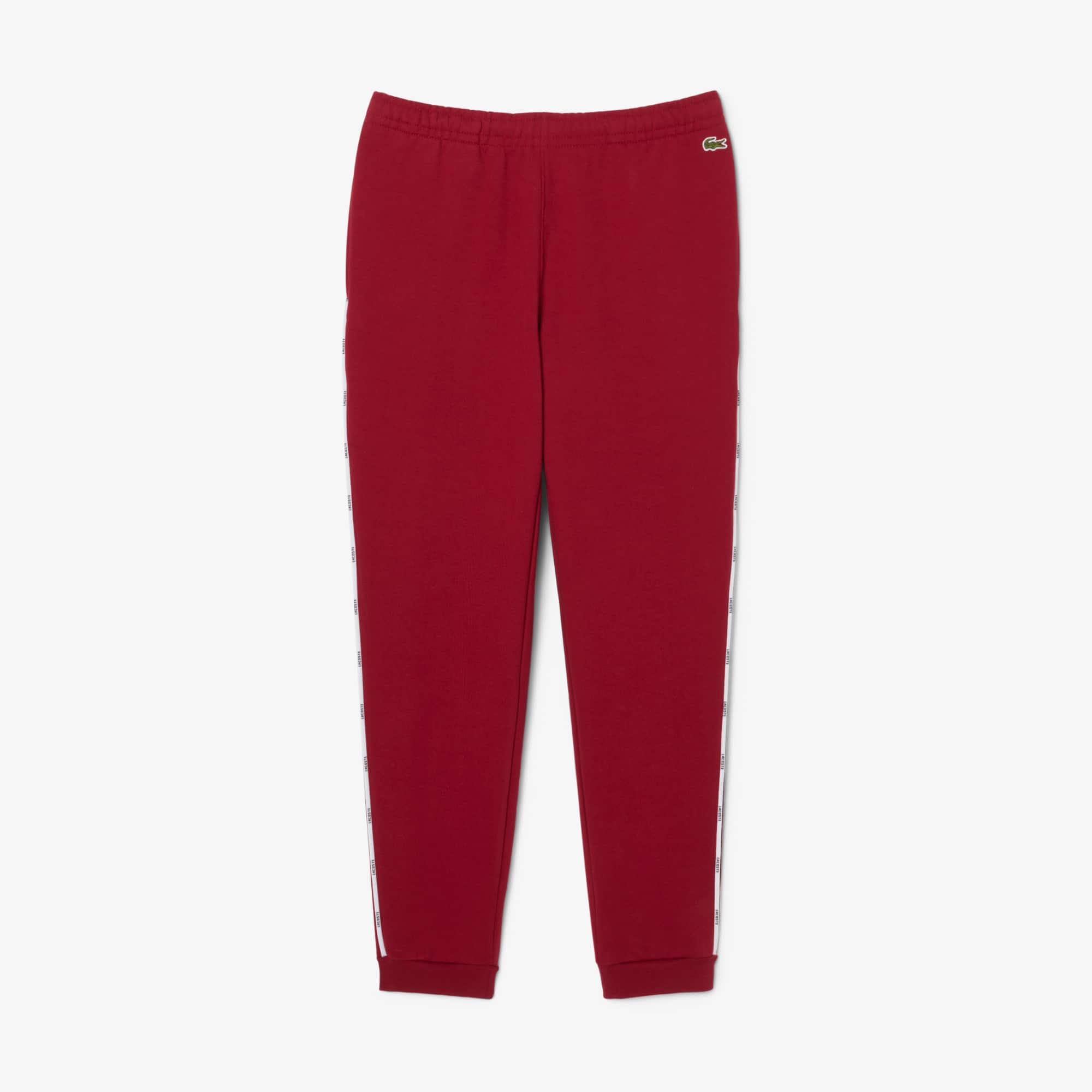 Lacoste Men's Logo Trim Sweatpants - L - 5 In Red