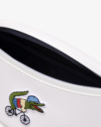 Sac banane unisexe Lacoste x Netflix avec imprim&eacute; crocodile