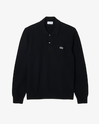 Classic Fit Long Sleeved Knitted Polo Shirt