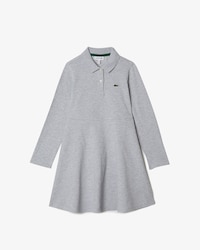 Kids' Long Sleeve Stretch Piqu&eacute; Polo Dress
