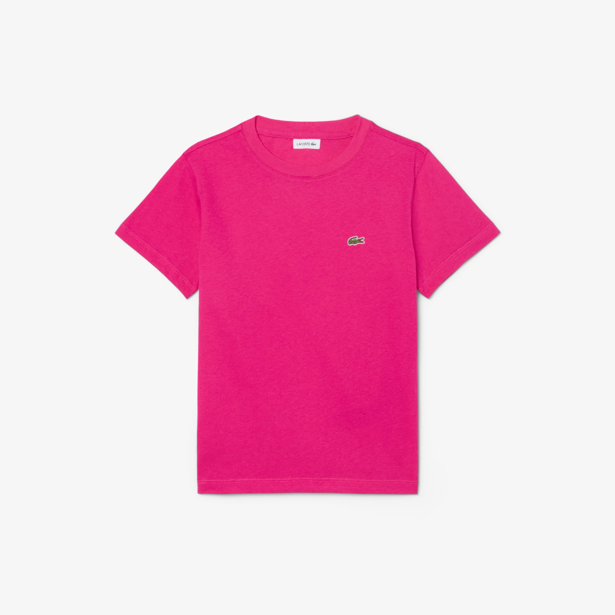 Lacoste Unisex Cotton Crew Neck T-shirt - 10 Years In Pink