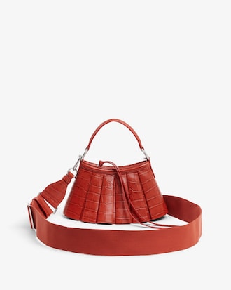 Runway Mini Lenglen Crocodile Effect Leather Bag