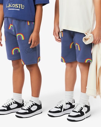 Kids' Rainbow Print Fleece Shorts