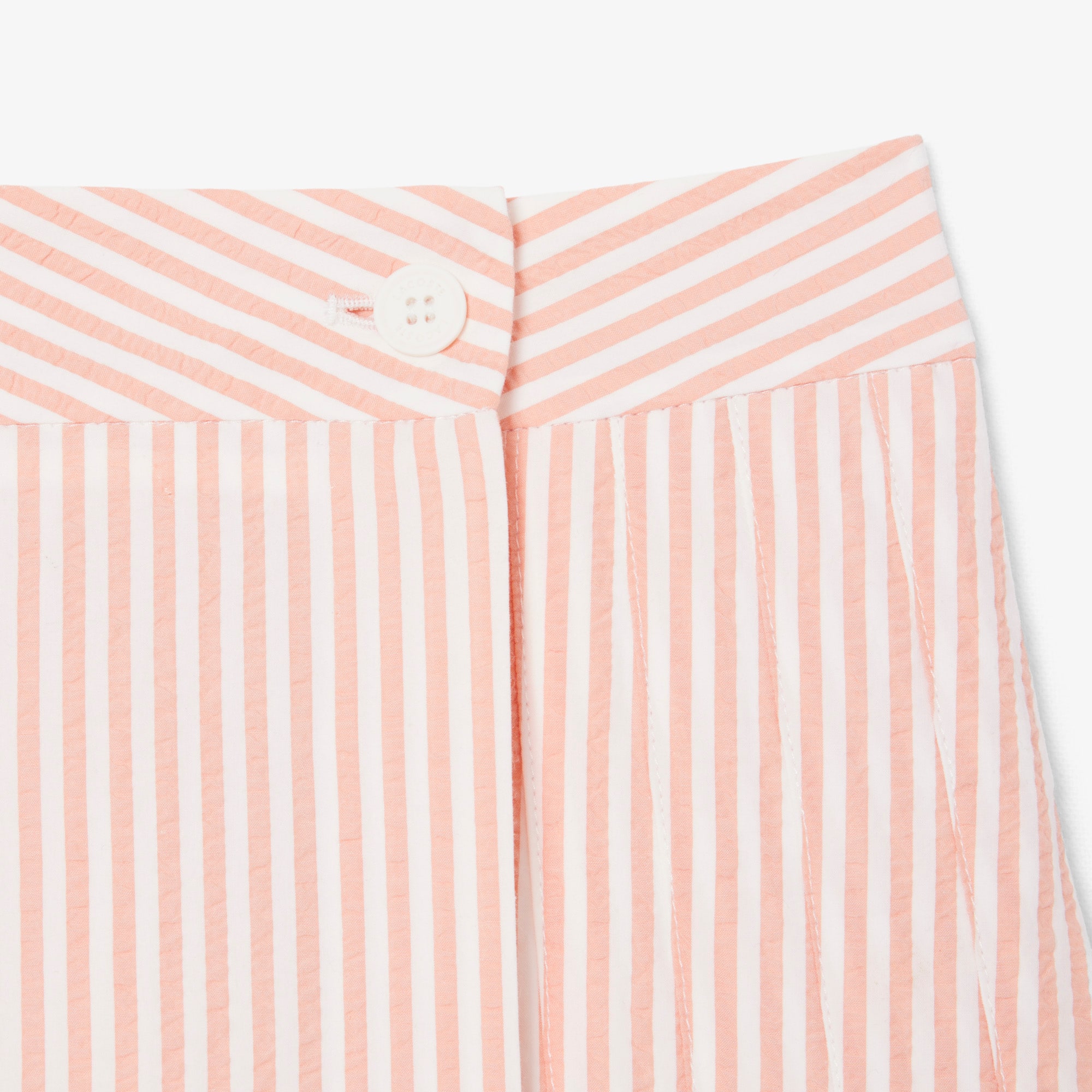 Short Seersucker Wrap Skirt