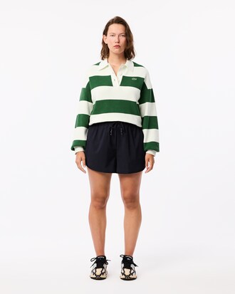 Shorts ajustables de sarga de lana resistente