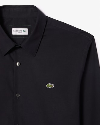 Camisa para hombre slim fit de popel&iacute;n el&aacute;stico