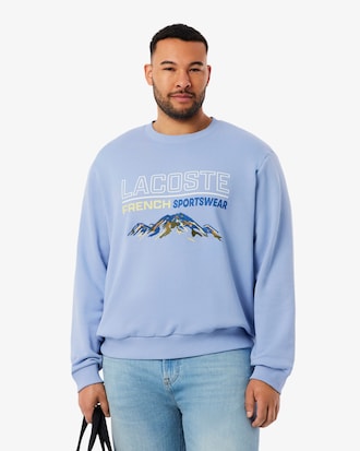 Men's Embroidered Motif Fleece Sweatshirt