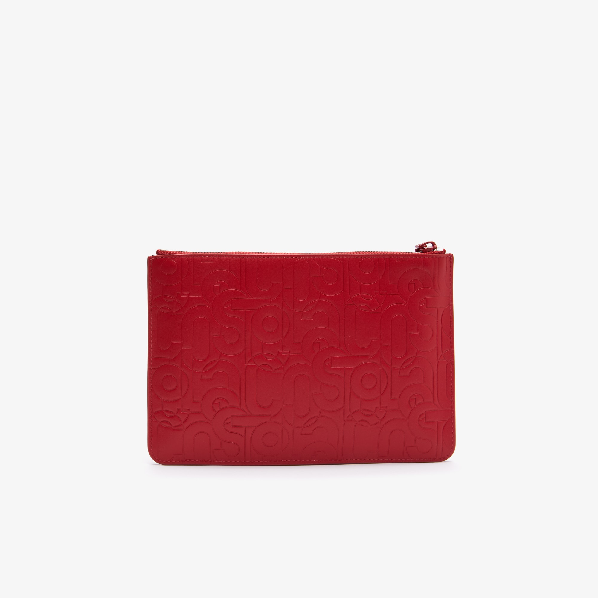 Large Embossed Leather Zip Clutch - Bags - New In 2026 | Lacoste