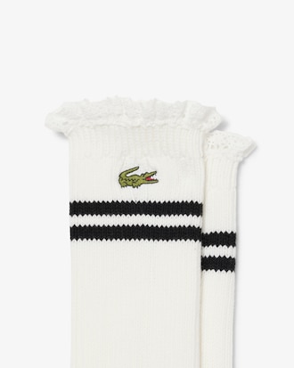 Women's Lace Edge Ribbed Socks