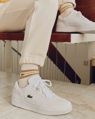 Sneakers de deporte de Piel con clip en T para hombre