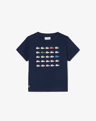 Crocodile Print Cotton T-Shirt