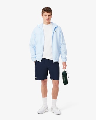 Shorts de tenis ligeros con rayas color block para hombre