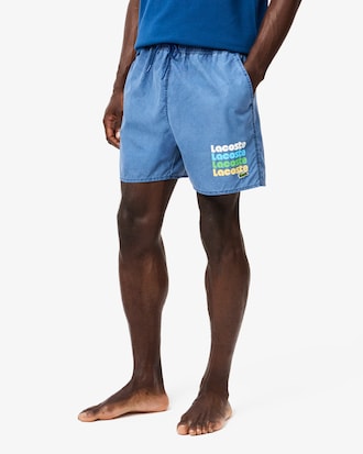 Men's Washed Effect Swim Trunks
