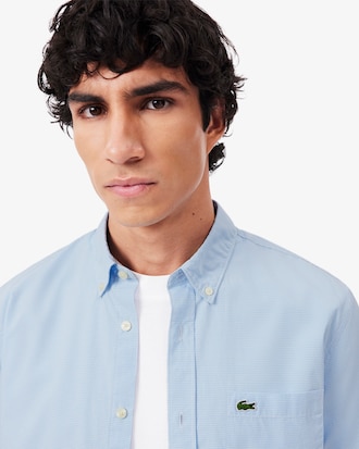 Men's Short Sleeve Regular Fit Gingham Shirt