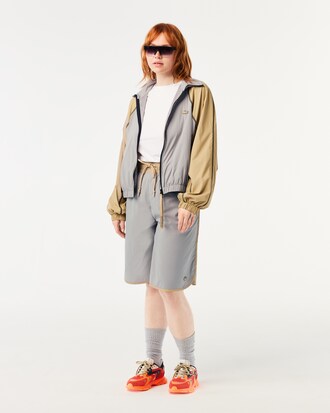 Bermudas de mujer Lacoste en tafetán bicolor