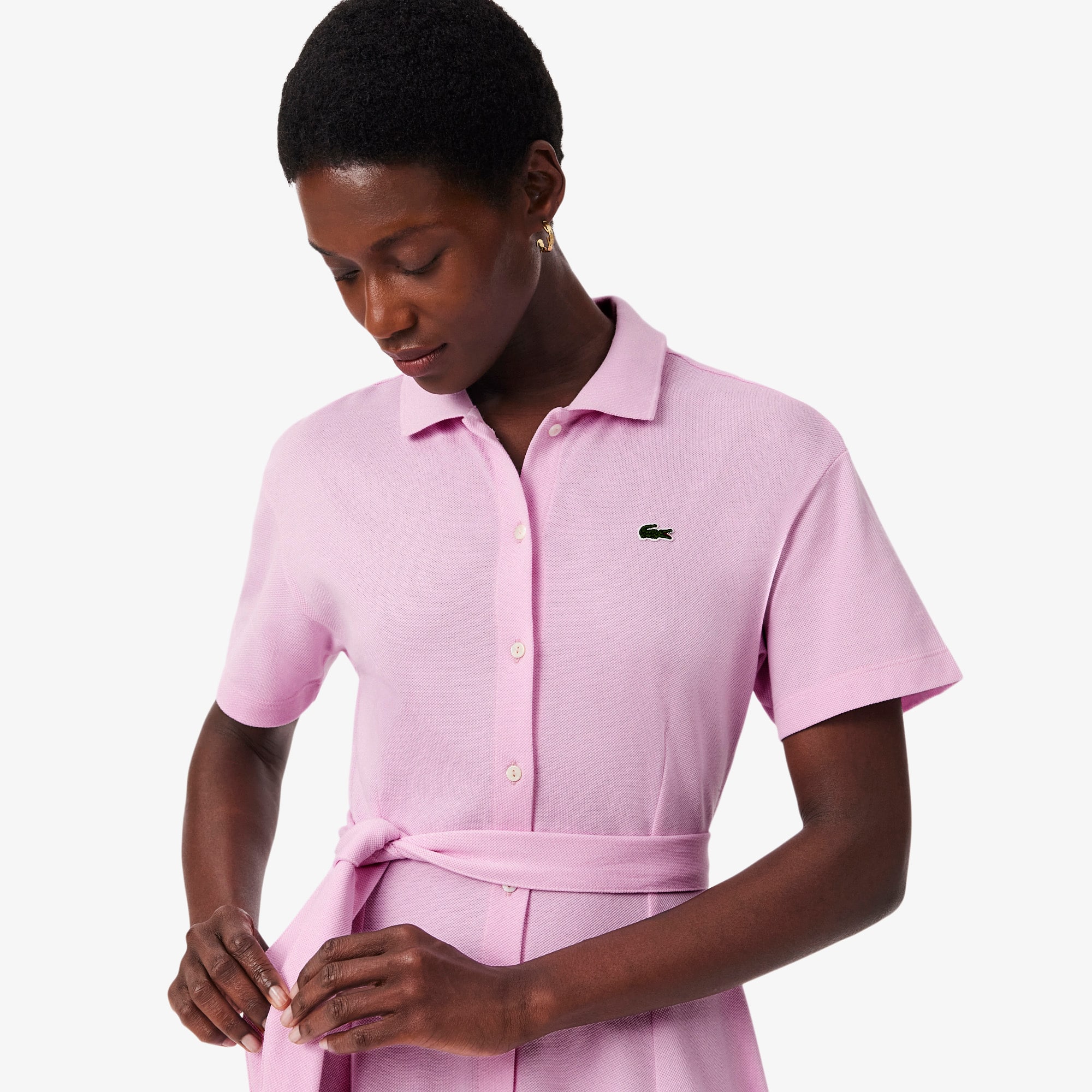 Women's Flared Mini-Piqu Polo Dress - Dresses - New In 2026 | Lacoste
