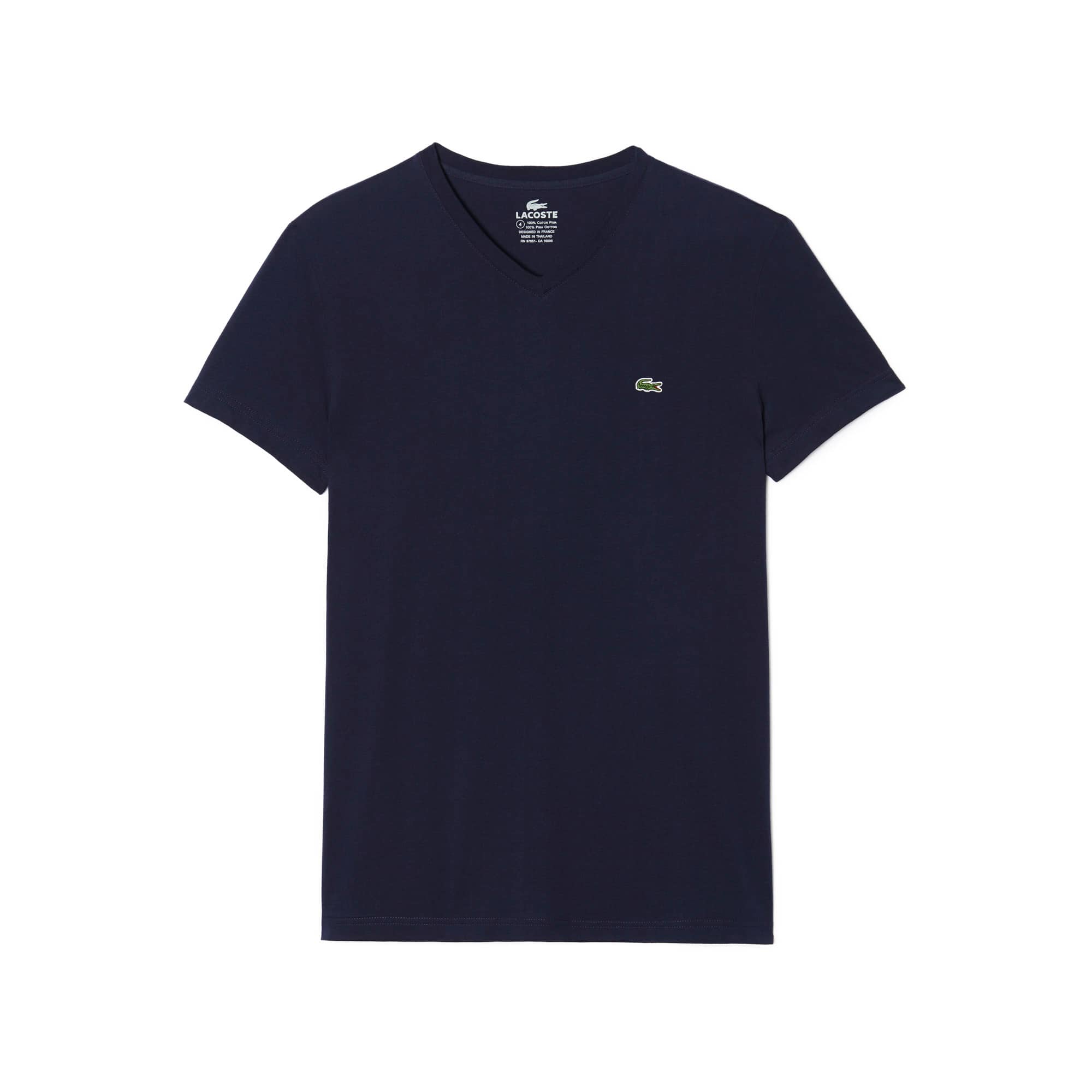 V-Neck T-Shirt in Pima Cotton - T-shirts - New In 2025 | Lacoste
