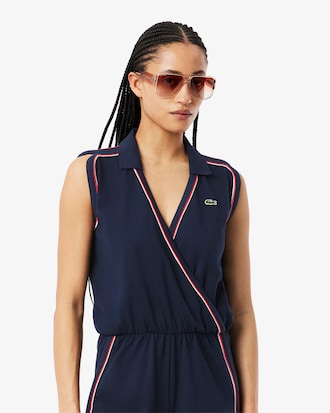 Women's Sleeveless Polo Romper