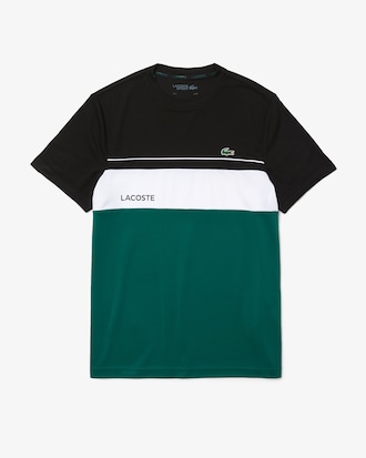 T-shirt &agrave; col rond Lacoste SPORT respirant color-block