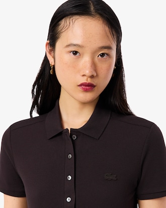 Women's L.12.D Slim Fit Stretch Mini Piqu&eacute; Polo
