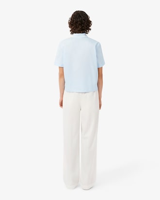 Pantalones de Petit Piqu&eacute; de Algod&oacute;n de Corte Amplio